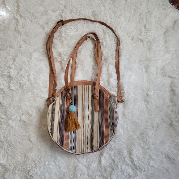 Bags Artisan Striped Boho Tambourine Tote Bag Purse Poshmark